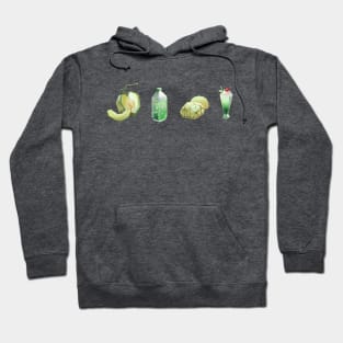 melon, melon soda, melonpan, melon soda float Hoodie